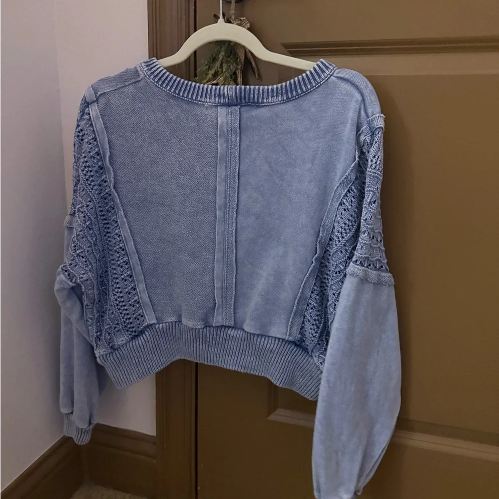 Altar'd State Indigo Knit Pullover - Picture 3 of 3